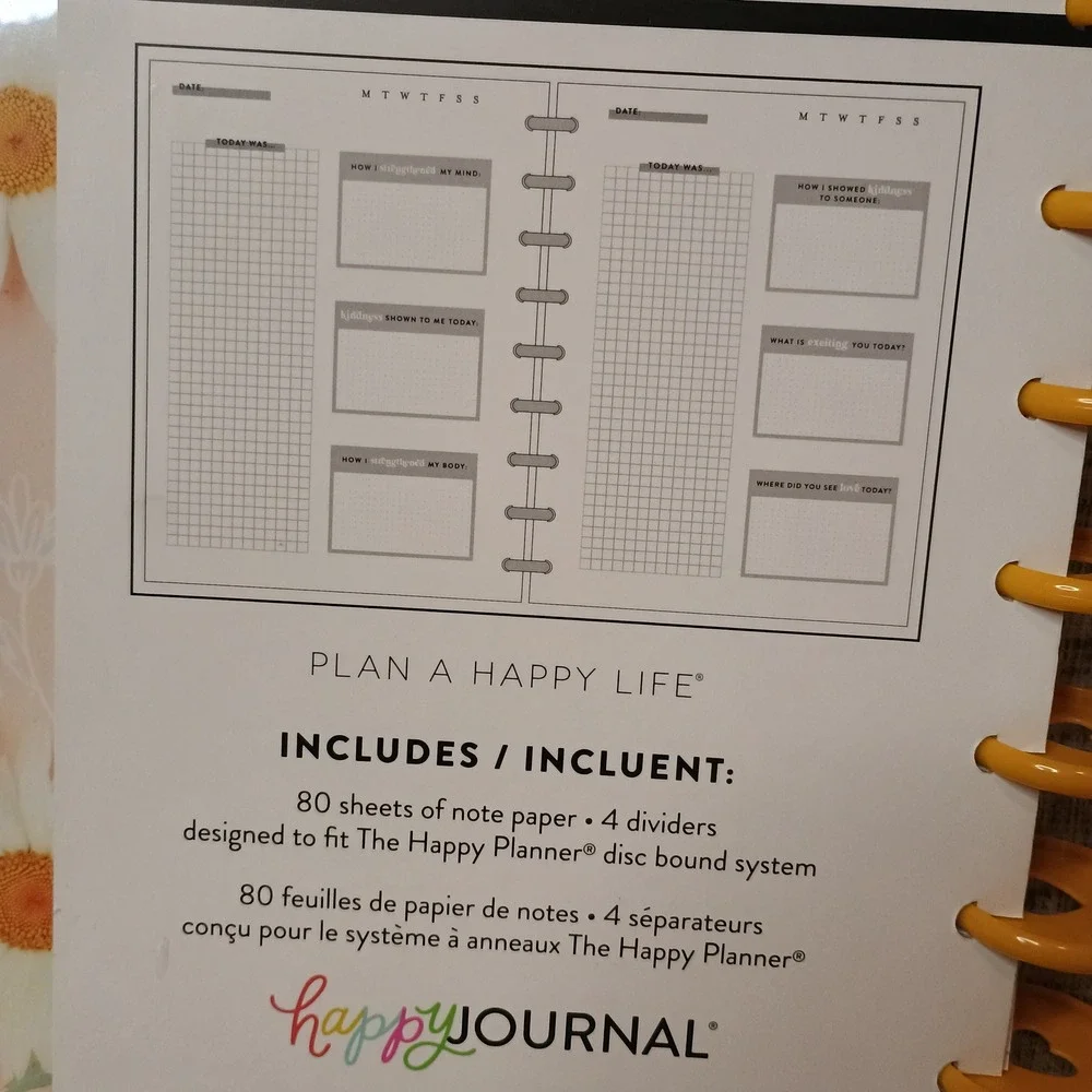 Happy Planner Pressed Florals Classic Inspiration Guided Journal 80 Sheets New